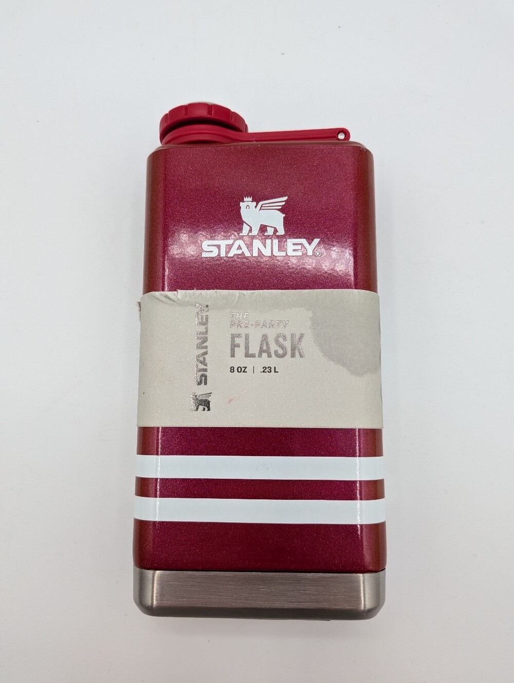 Stanley "The Pre-Party" 8 oz flask in Heritage Red Shimmer, New
